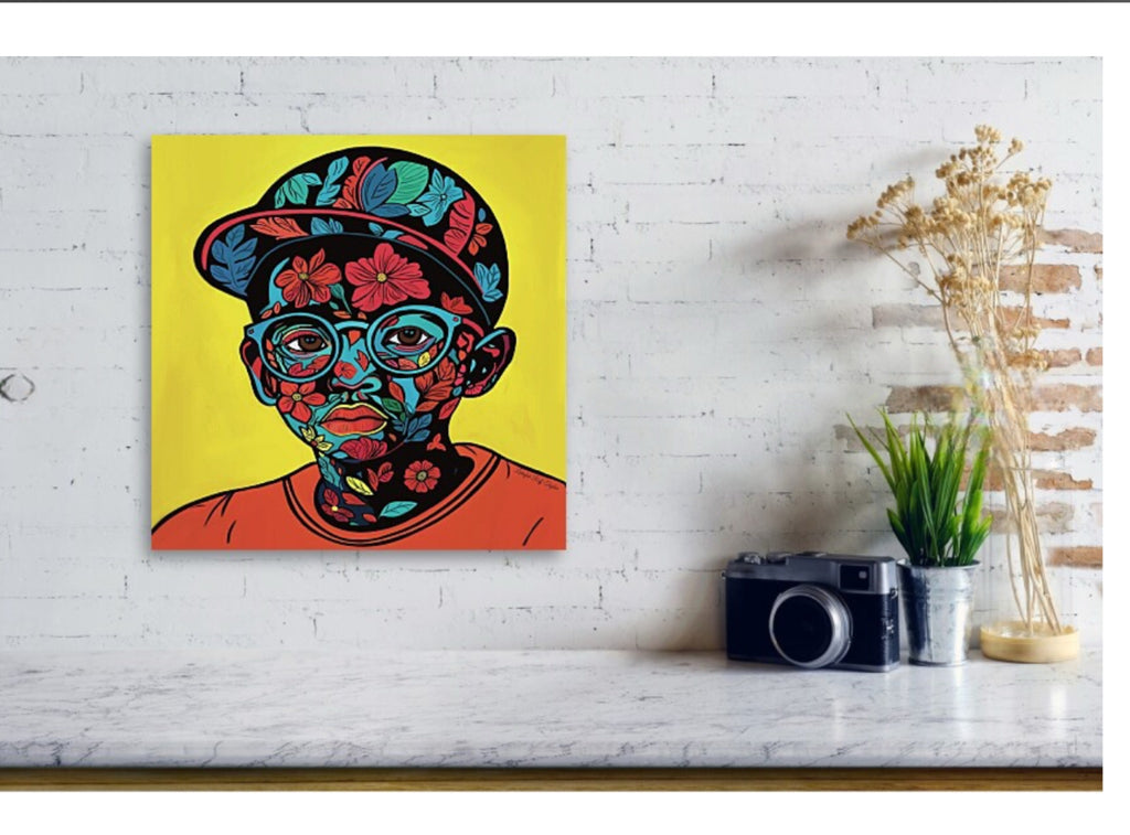 Boy in Bloom Canvas Print 20x20